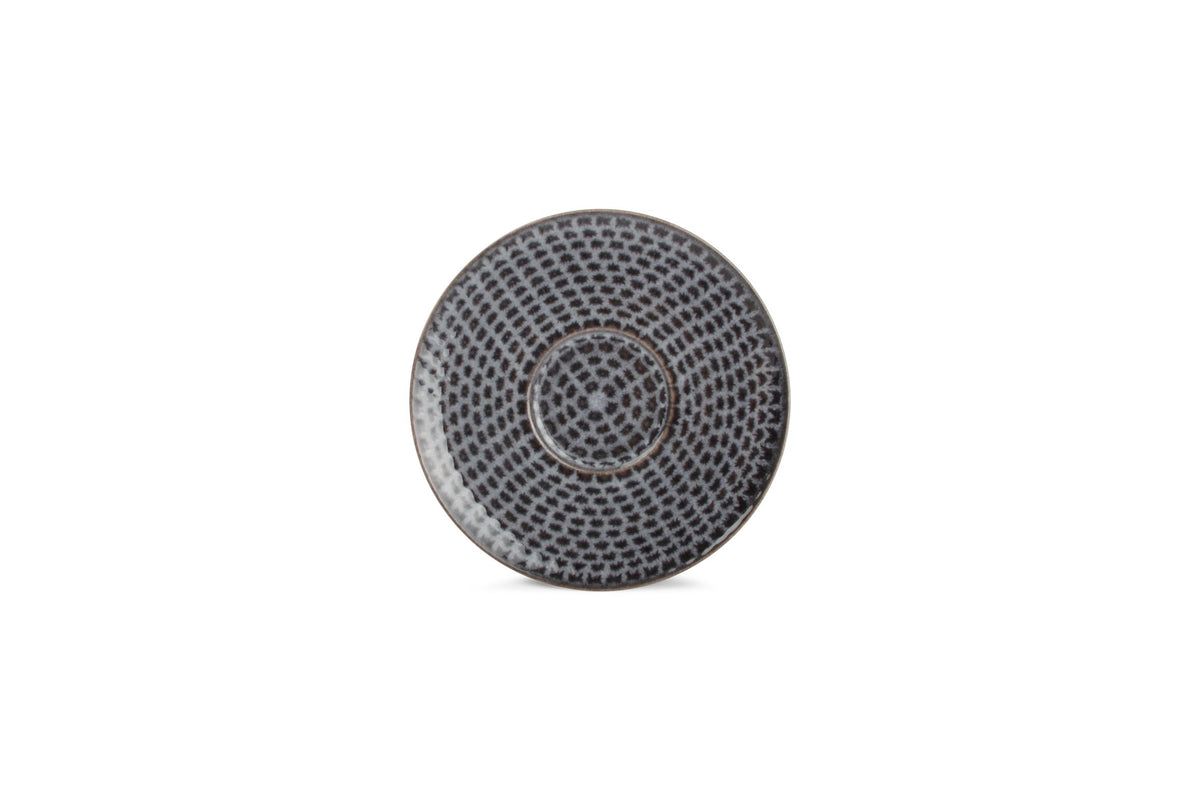 S&amp;P - Tasse à moka 9cl et soucoupe gris Stitch - 1 SET - 4 pièces