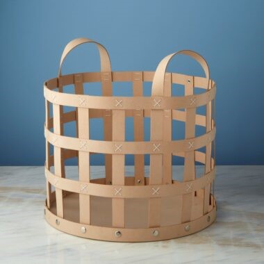 Panier de sol en cuir recyclé Pali