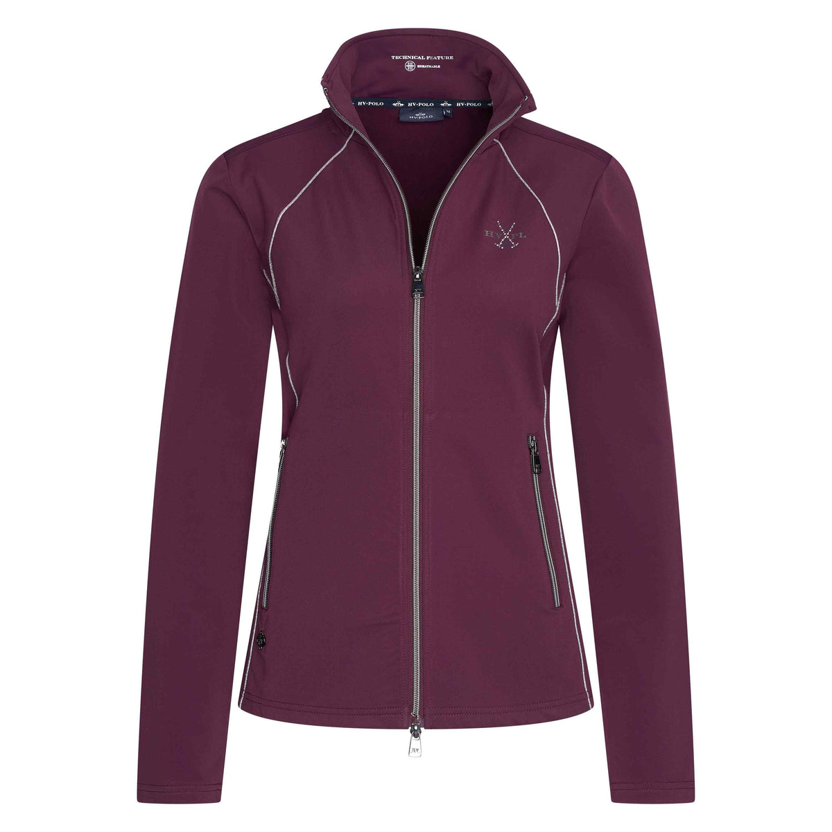 Hv Polo - Sweat Cardigan Hvpalice - Dark Berry