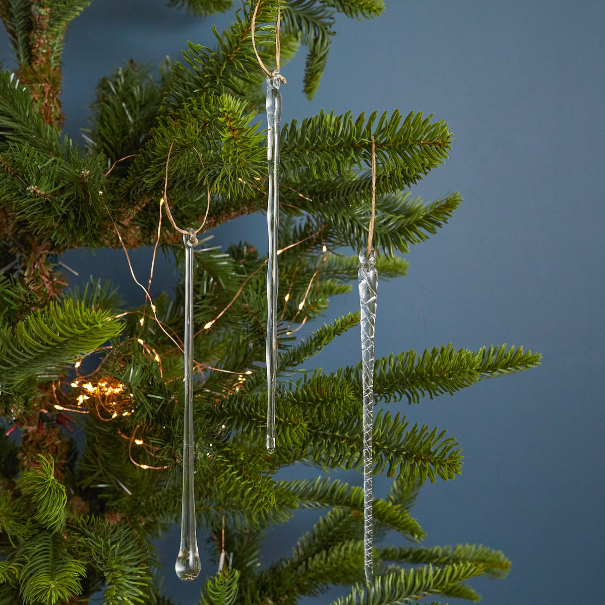 Glaçons en verre, lot de 3