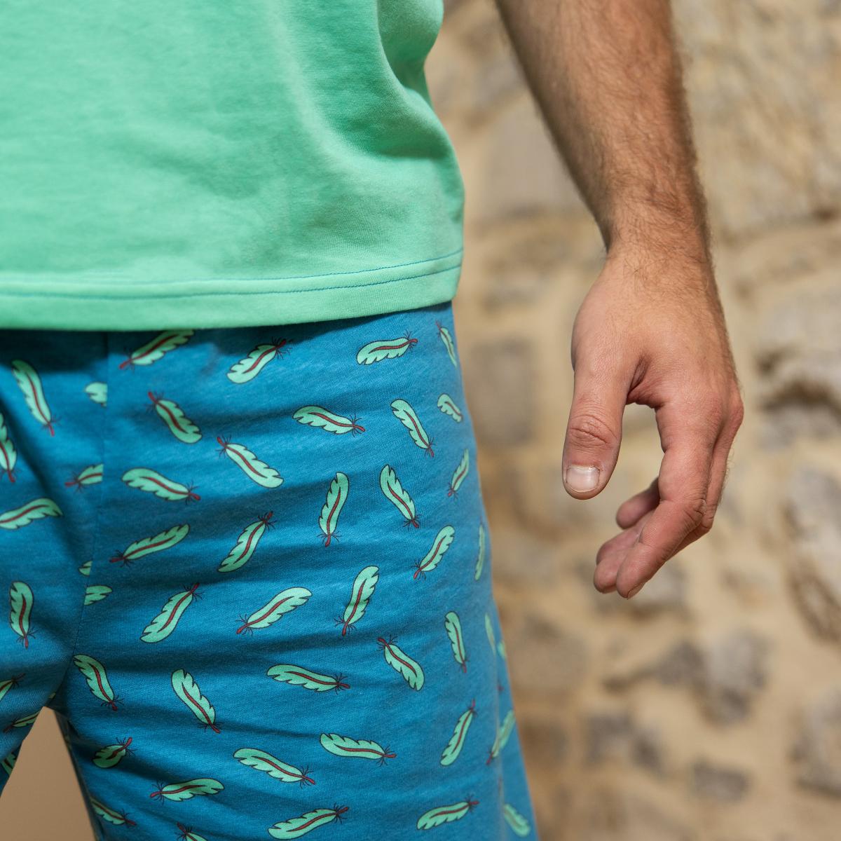 Homme - Short Pyjama - Vert