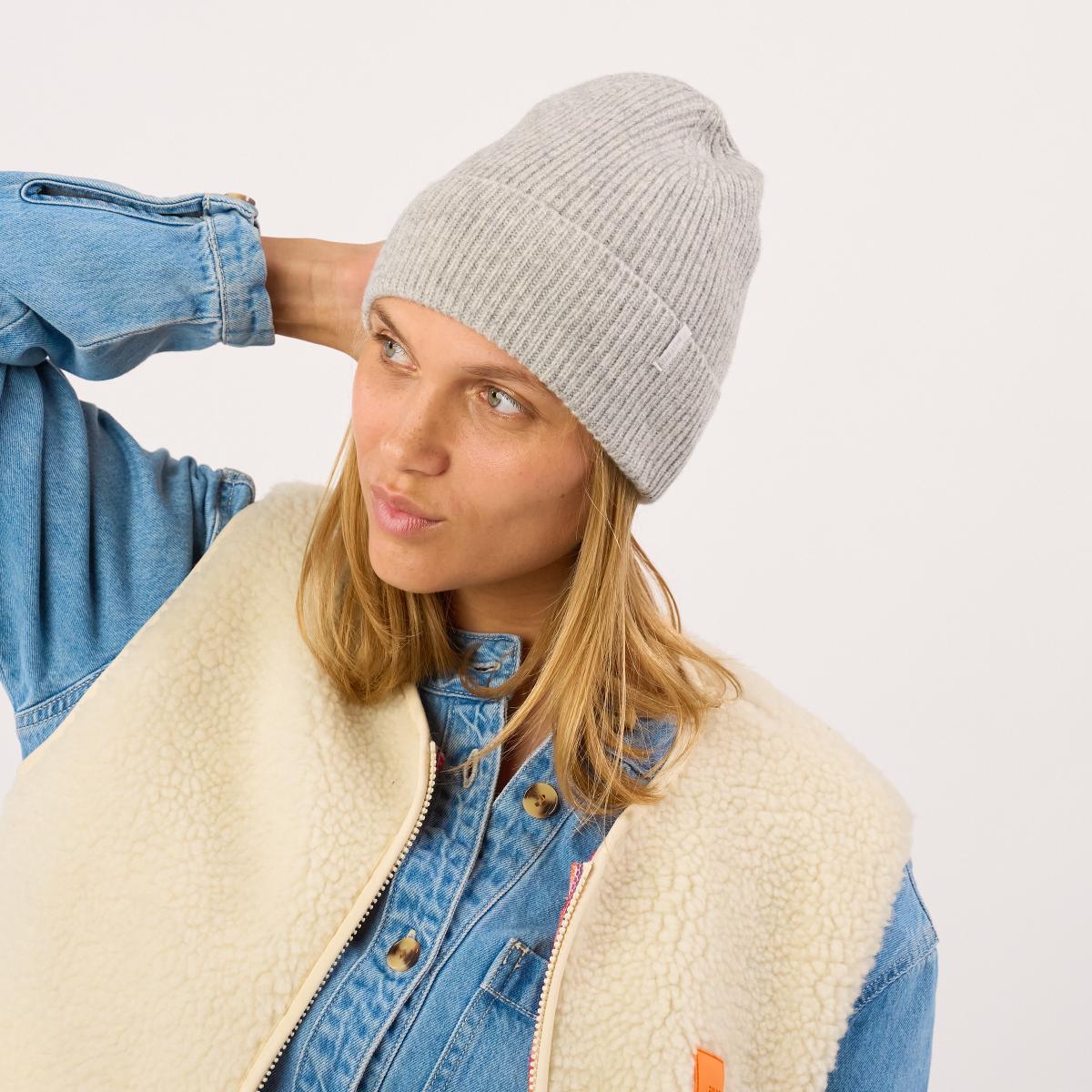 Bonnet en 100% laine d'agneau - Gris