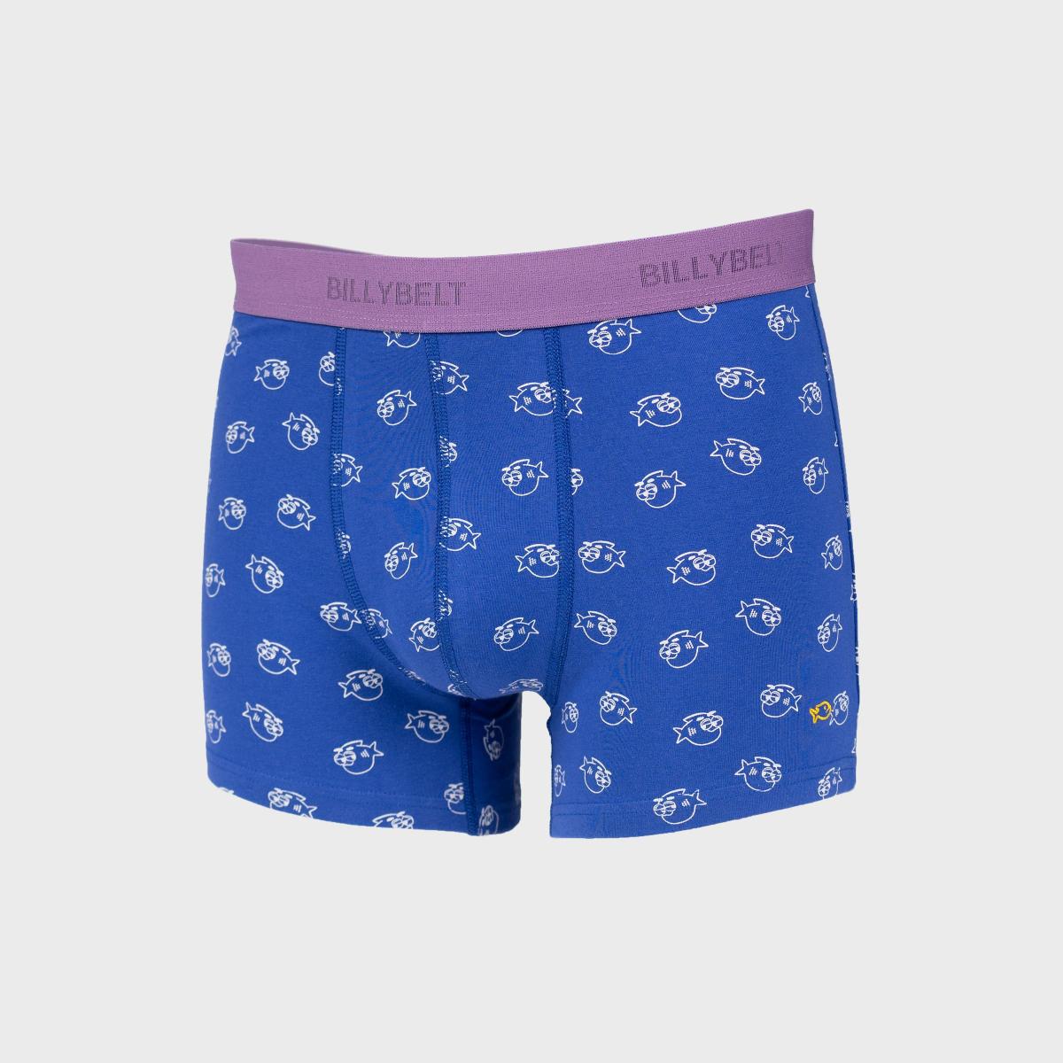 Boxer en coton bio - Billycool - Bleu