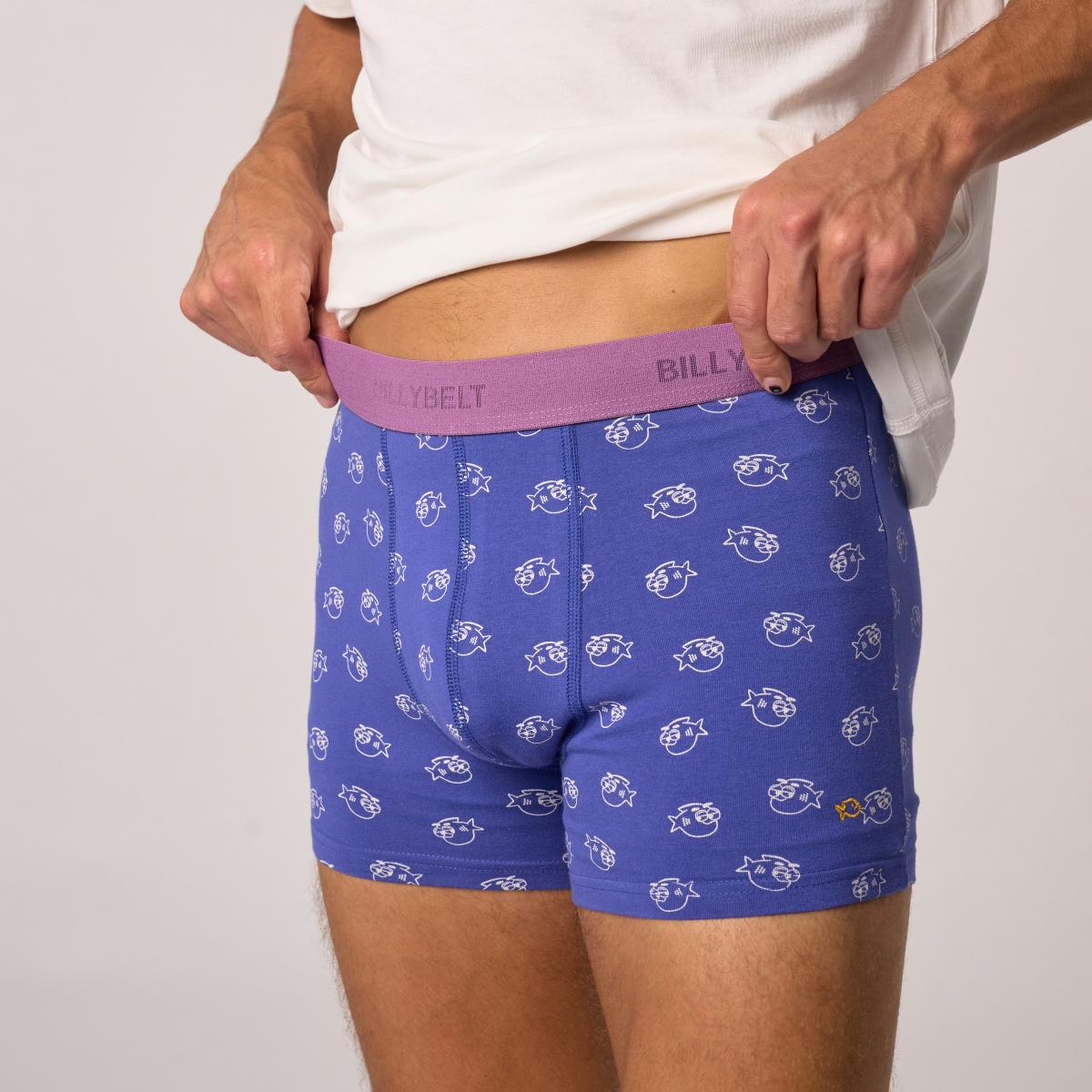 Boxer en coton bio - Billycool - Bleu