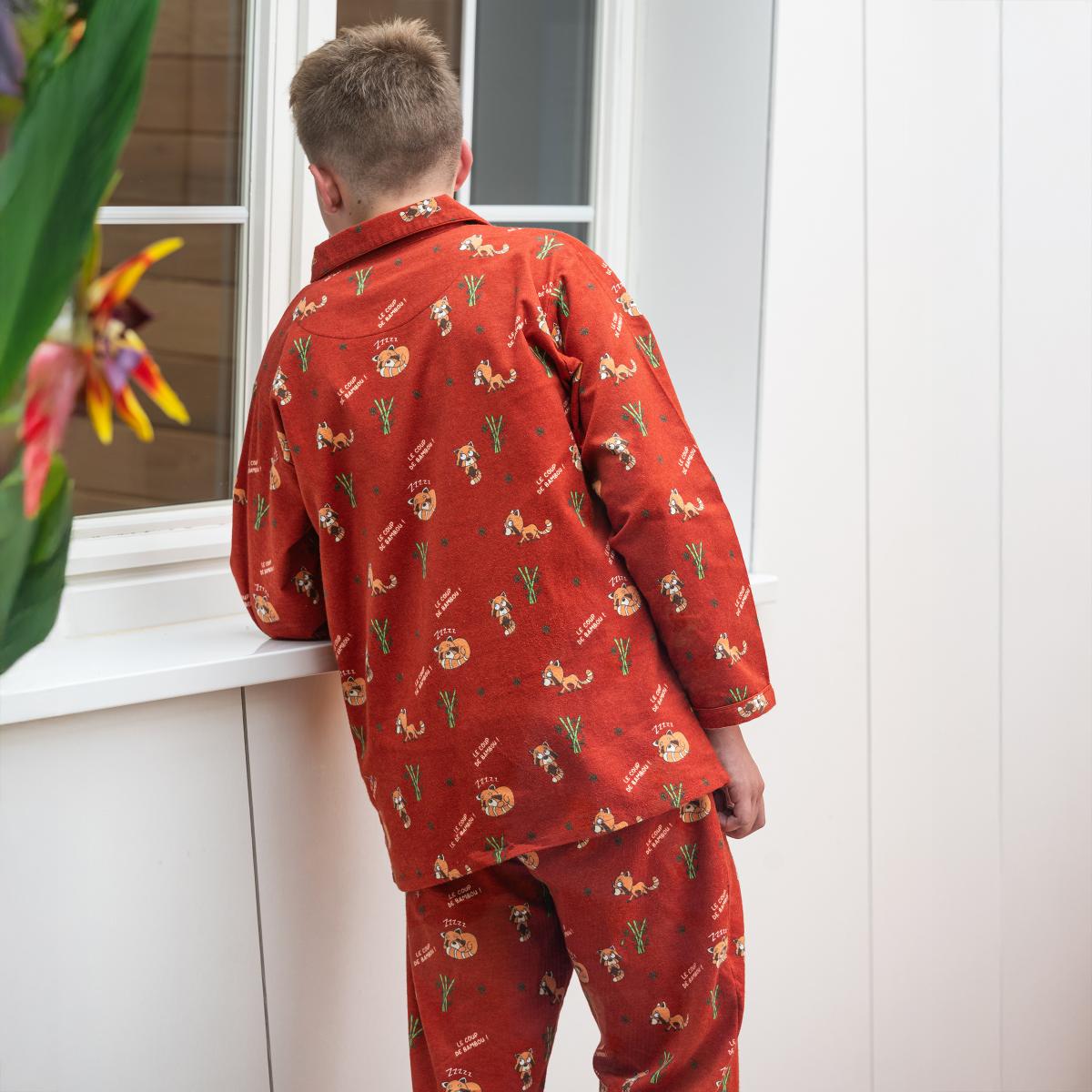 Pyjama flannelle - Kid - Terracotta