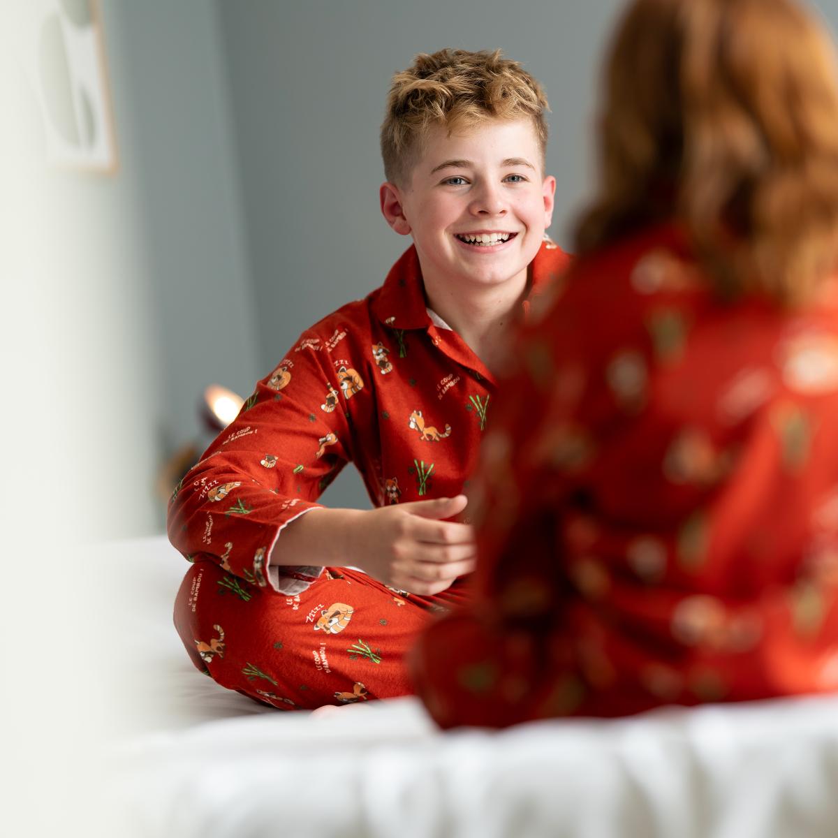 Pyjama flannelle - Kid - Terracotta