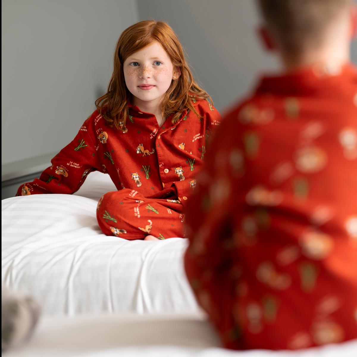 Pyjama flannelle - Kid - Terracotta
