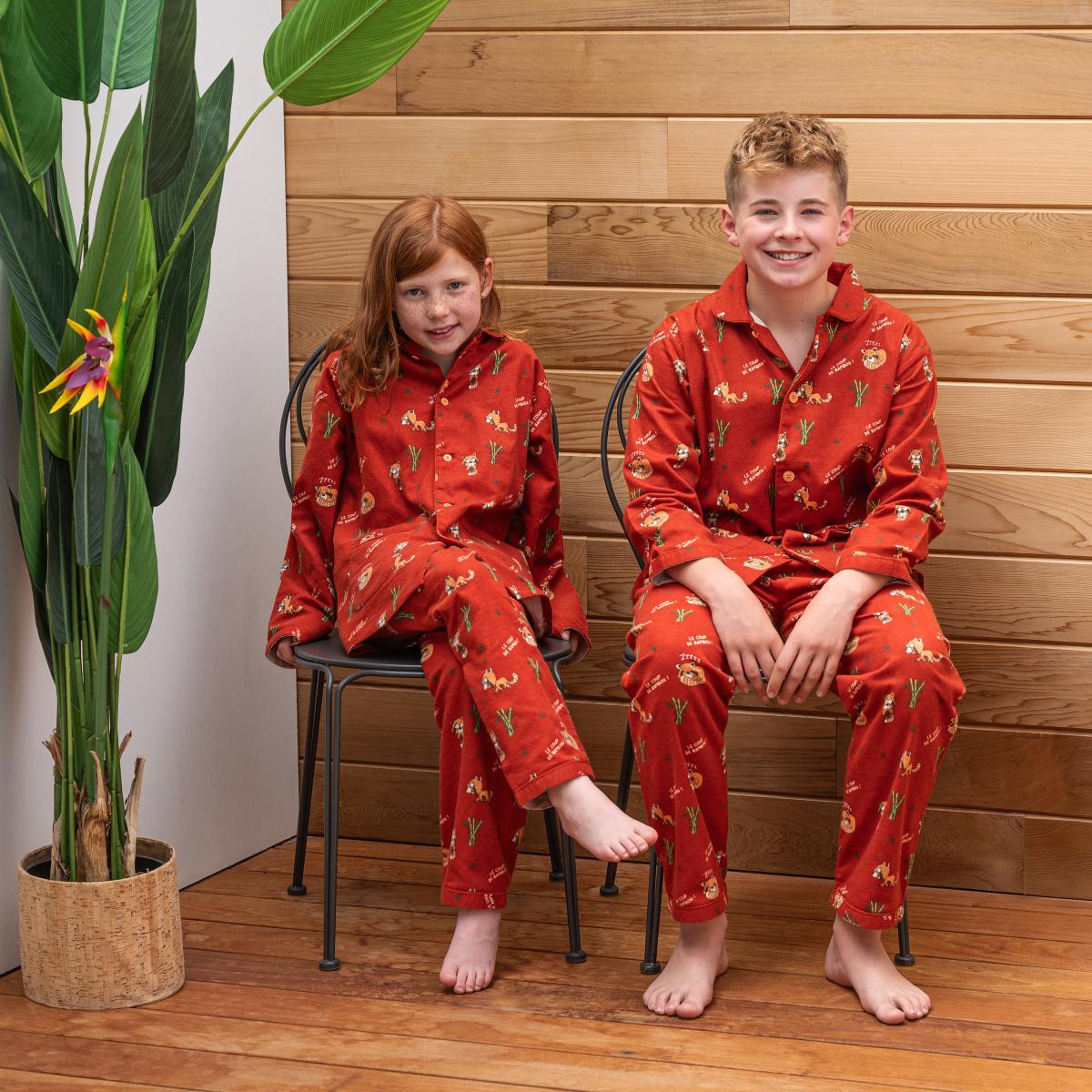 Pyjama flannelle - Kid - Terracotta
