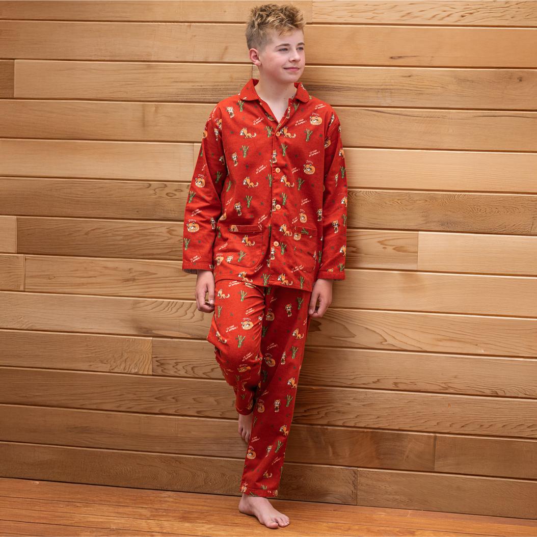 Pyjama flannelle - Kid - Terracotta