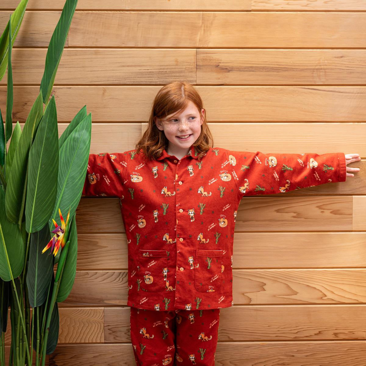 Pyjama flannelle - Kid - Terracotta