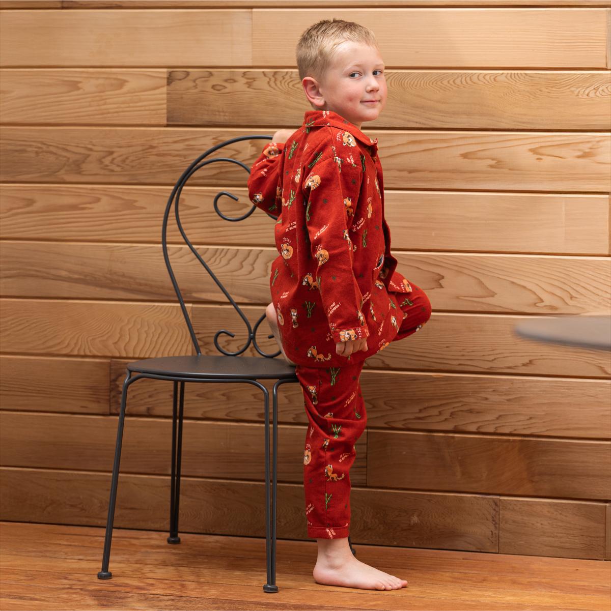 Pyjama flannelle - Kid - Terracotta