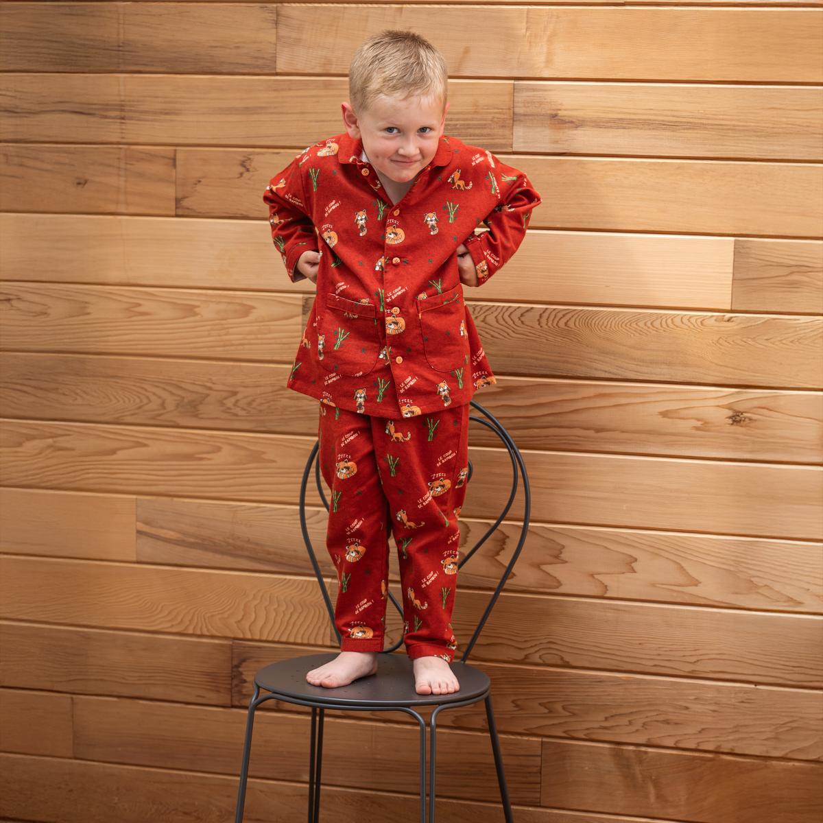 Pyjama flannelle - Kid - Terracotta