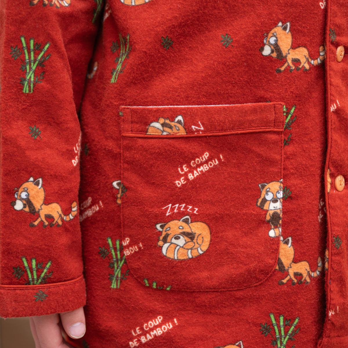 Pyjama flannelle - Kid - Terracotta