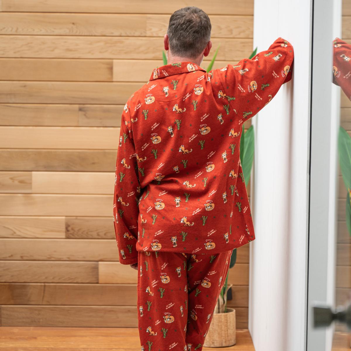 Pyjama flannelle - Femme - Terracotta