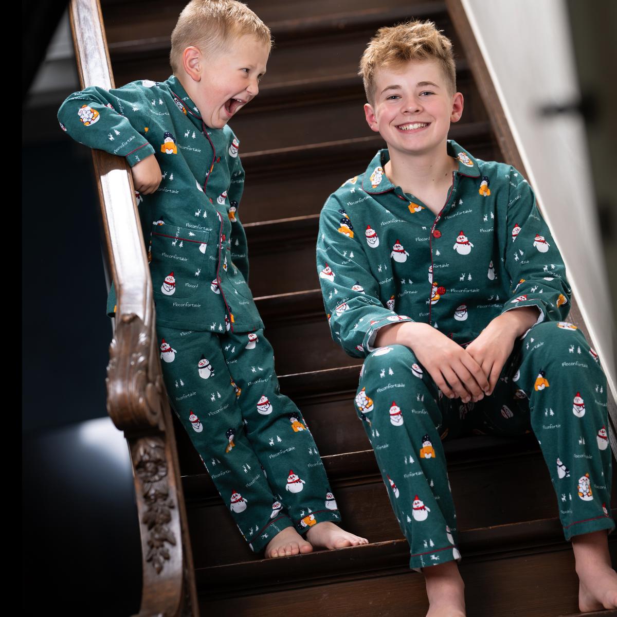 Pyjama flannelle - Kid - Vert