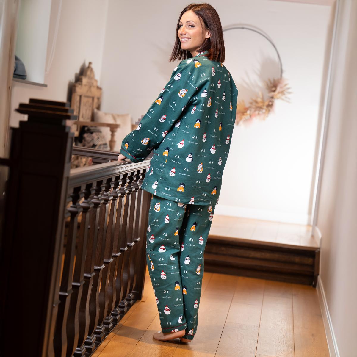 Pyjama flannelle - Femme - Vert