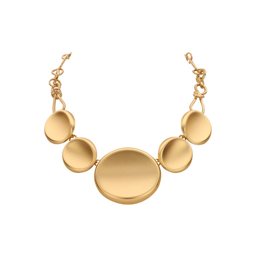Collier - Breda Halsketting Goudkleurig Mat