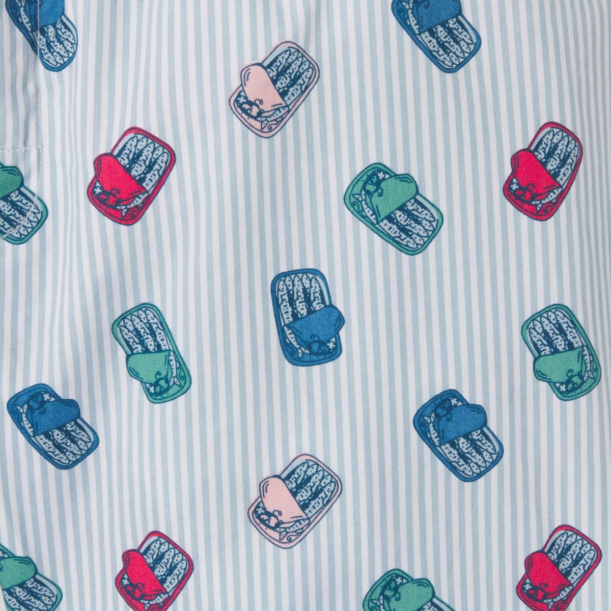 Caleçon en 100% coton bio - Sardine - Bleu
