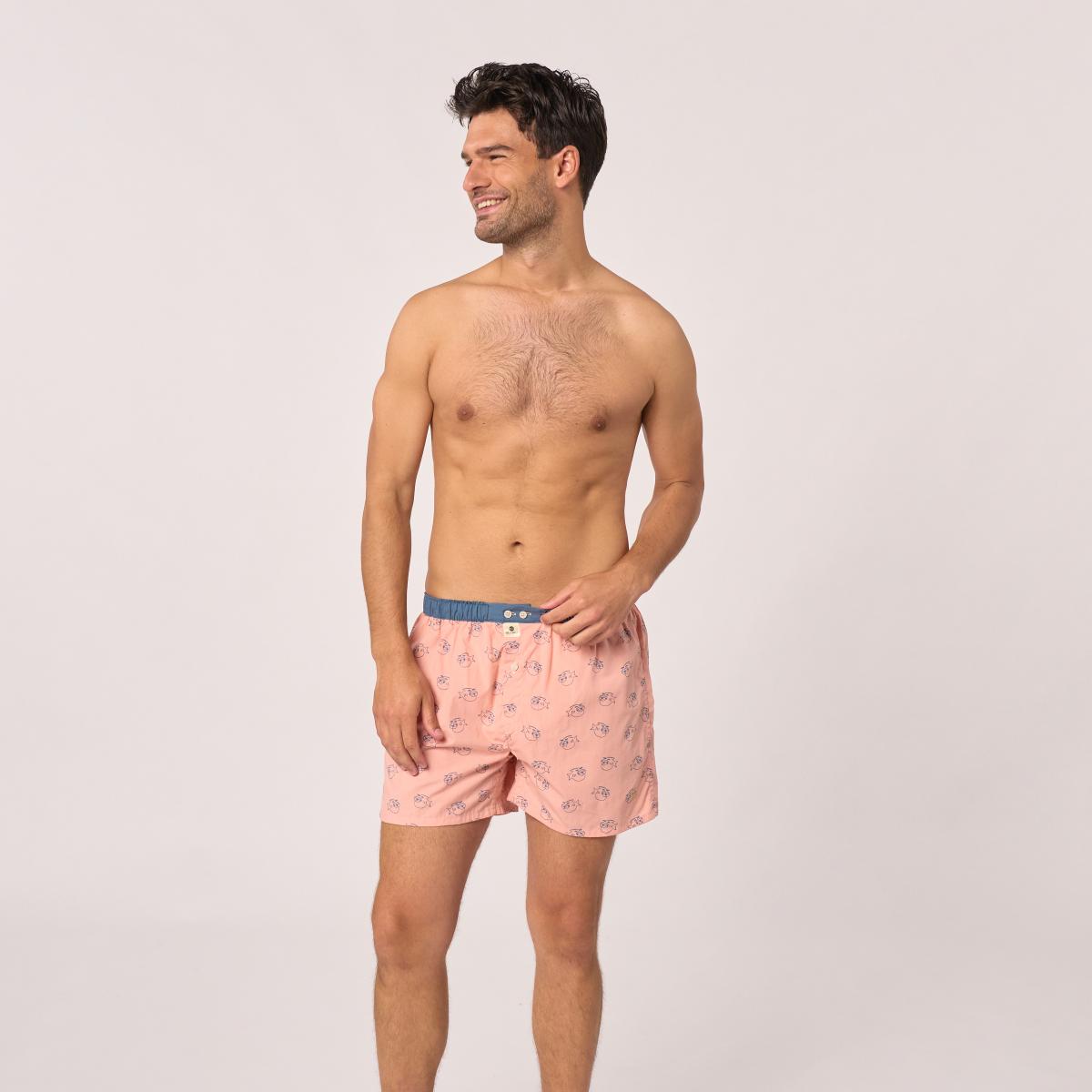Caleçon en 100% coton bio - Billychill - Rose
