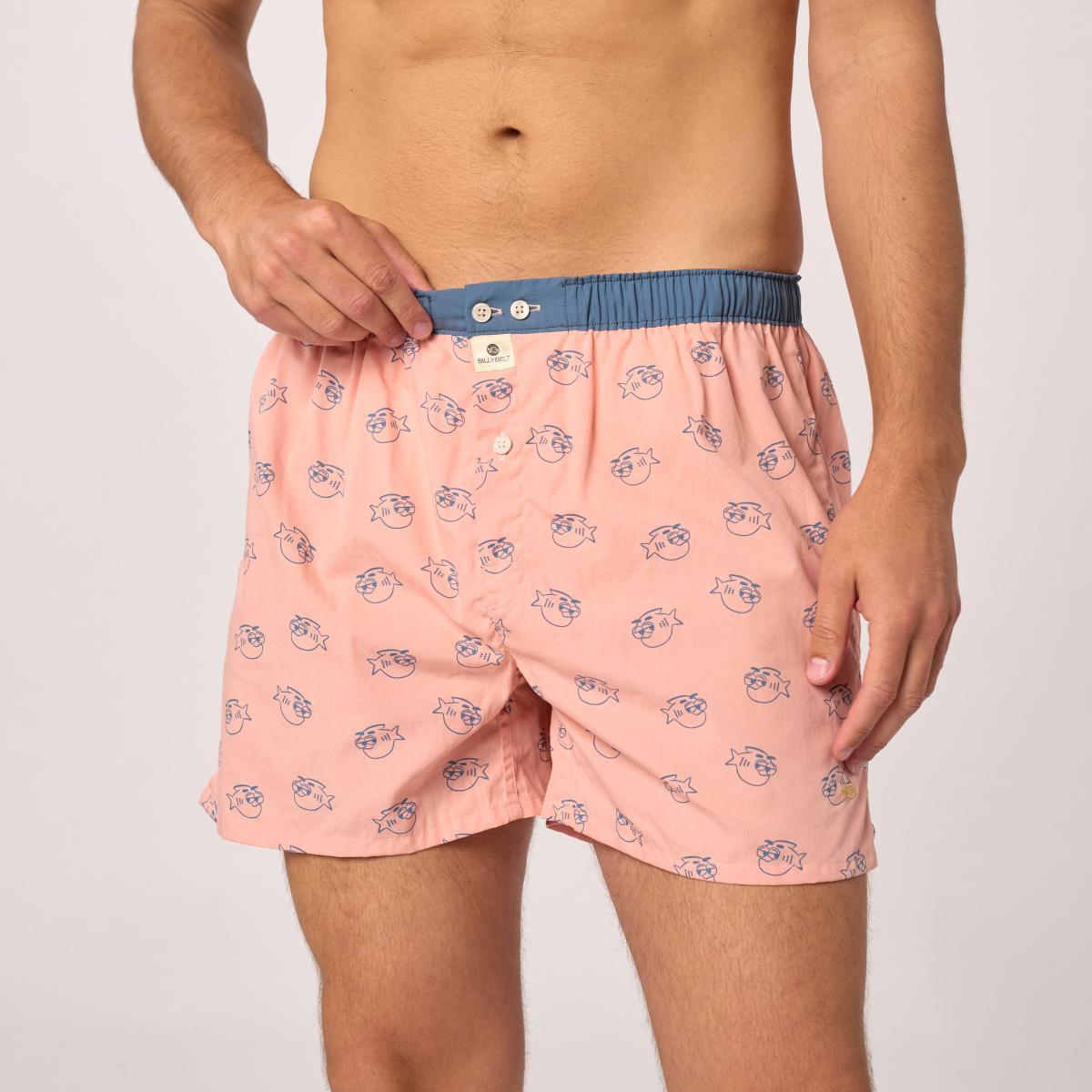 Caleçon en 100% coton bio - Billychill - Rose