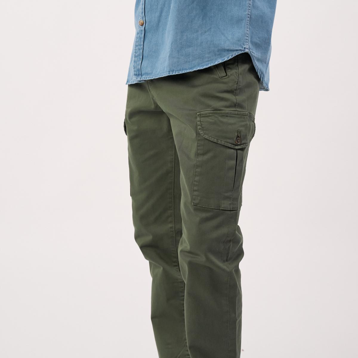 Pantalon cargo - Vert foncé
