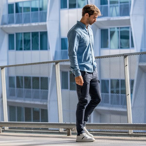 Pantalon cargo - Bleu marine