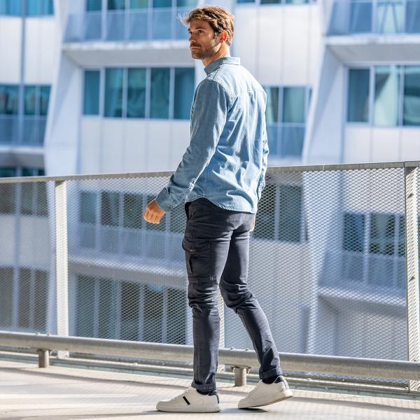 Pantalon cargo - Bleu marine