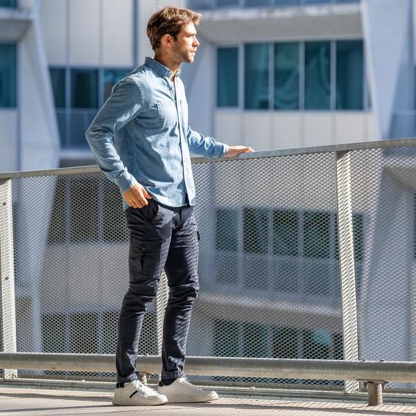 Pantalon cargo - Bleu marine