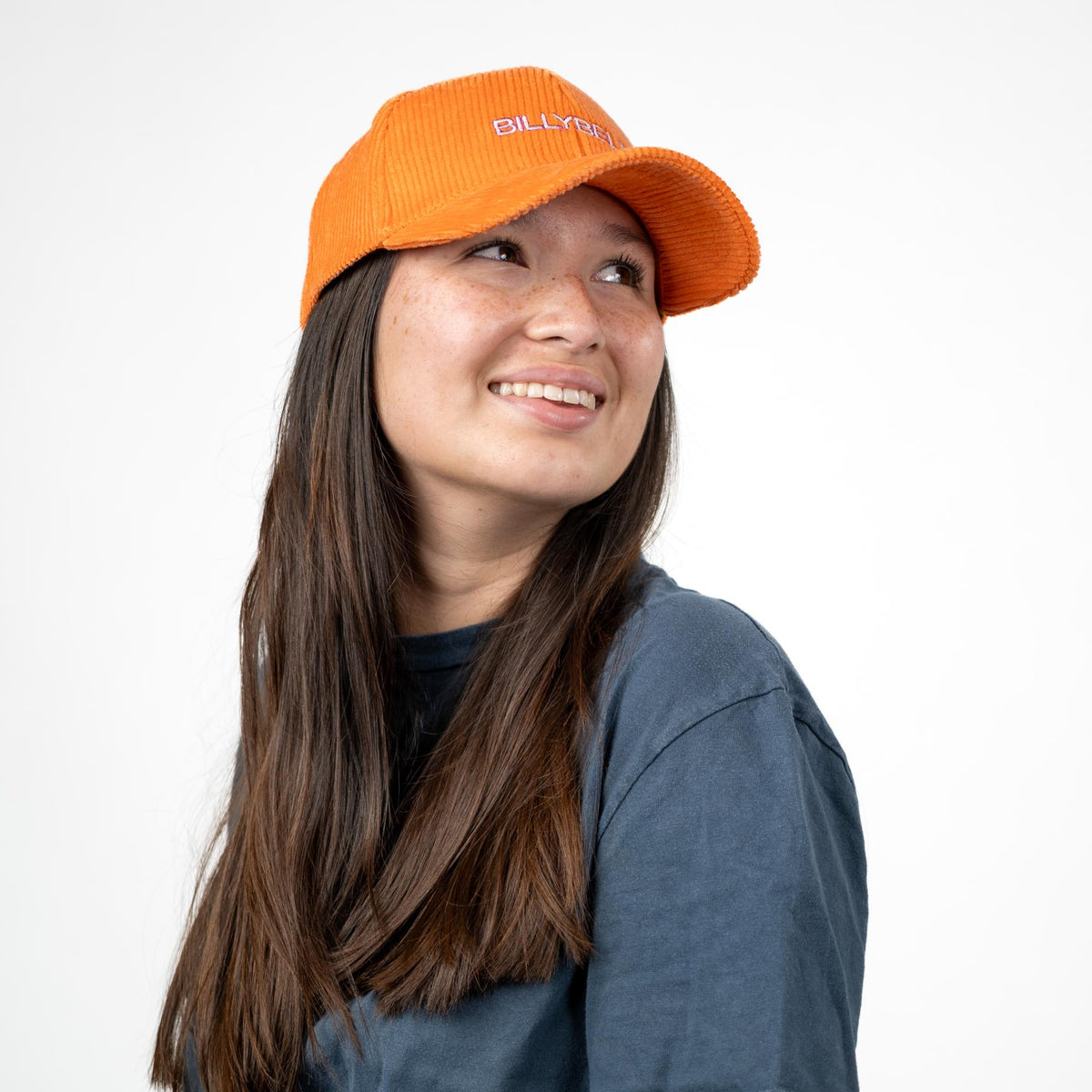 Casquette en velours unie - Orange
