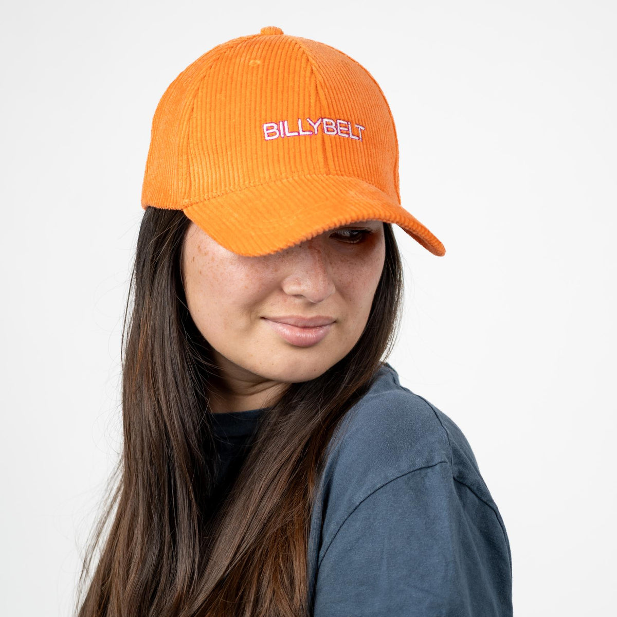 Casquette en velours unie - Orange
