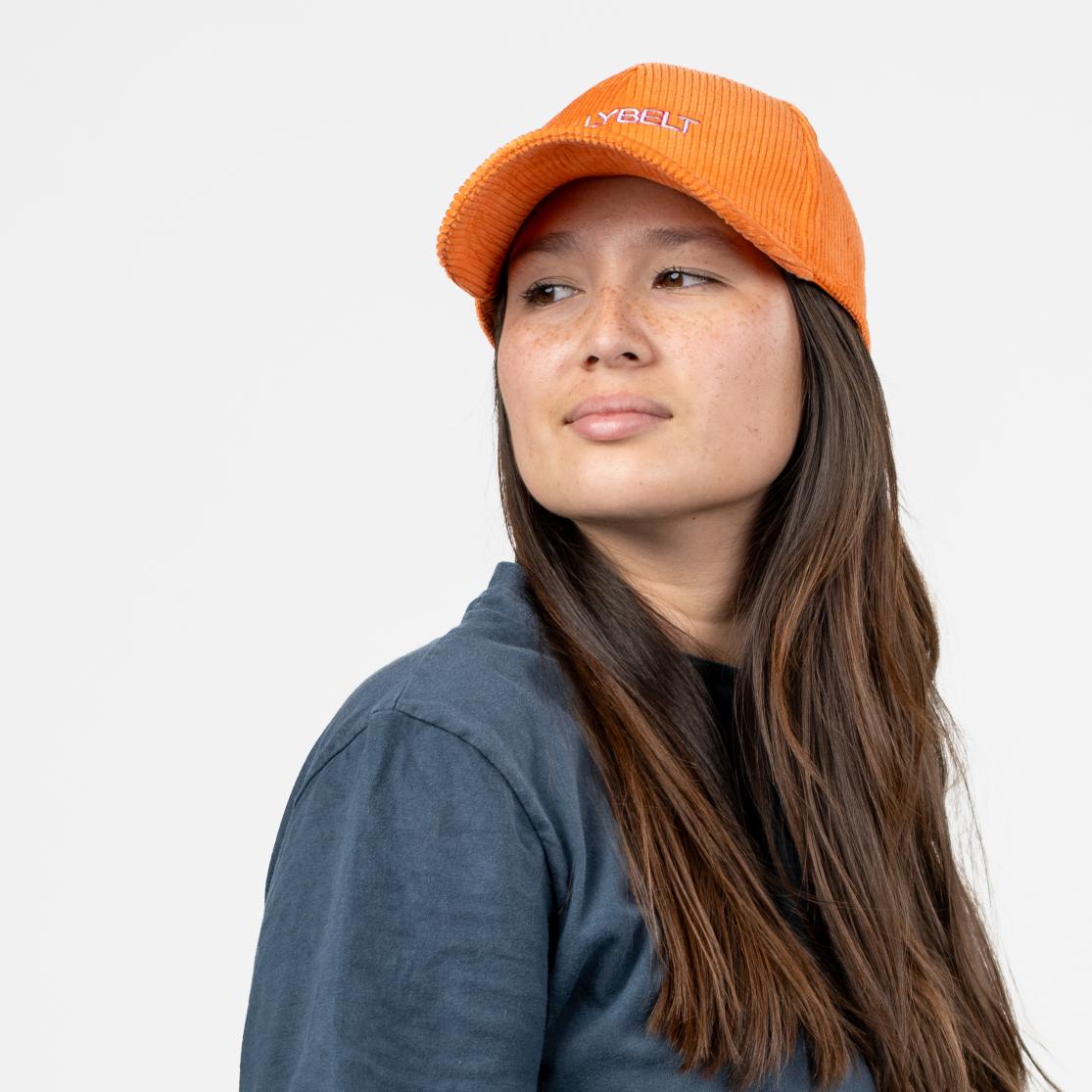 Casquette en velours unie - Orange