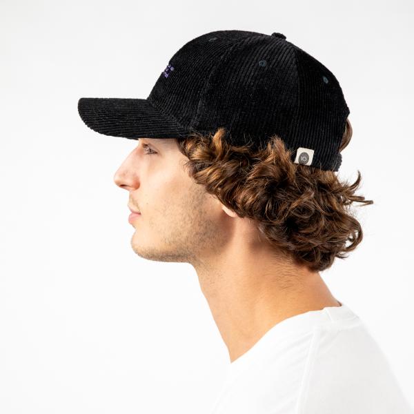 Casquette en velours unie - Noir
