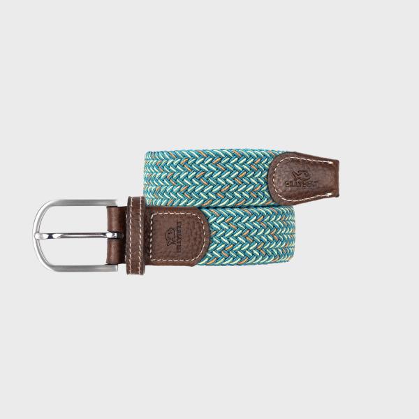 Ceinture tressée élastique multicolore - Melbourne - Vert
