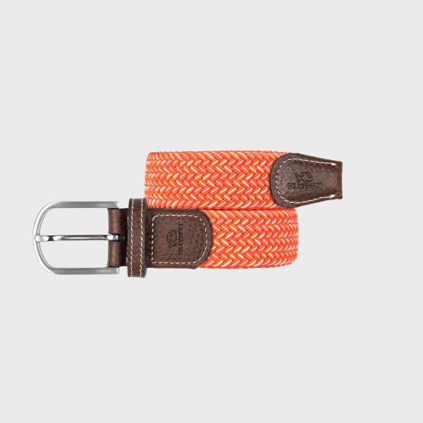 Ceinture tressée élastique multicolore - Soller - Orange