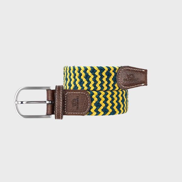 Ceinture tressée élastique multicolore - Lima - Jaune
