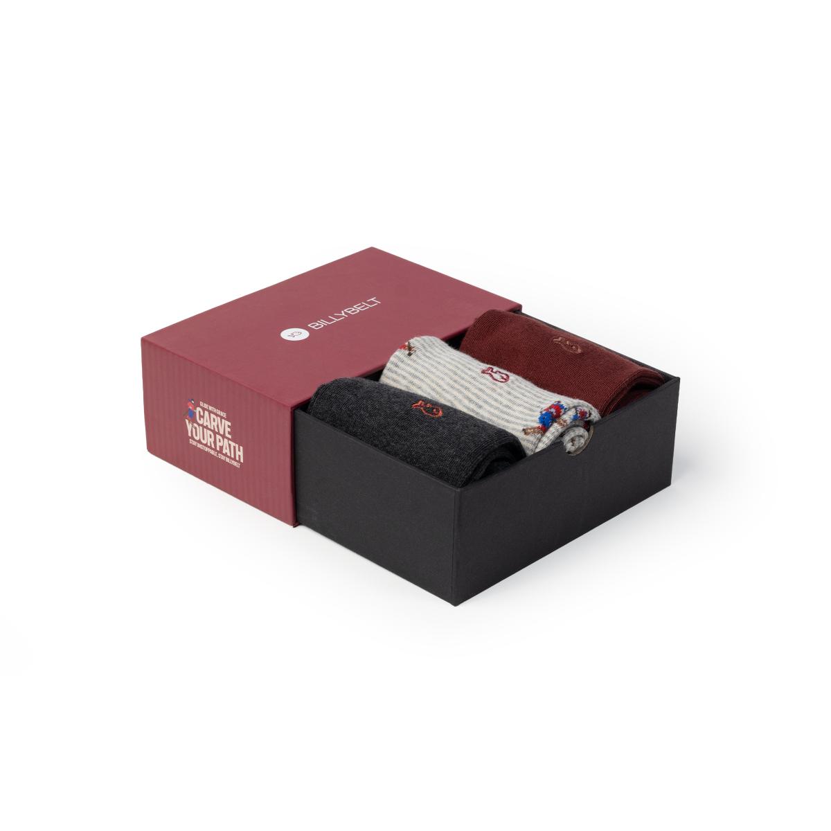 Coffret de chaussettes homme - Carve your path - Rouge