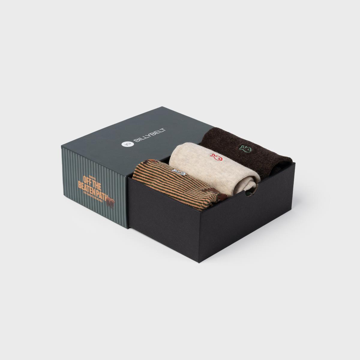 Coffret de chaussettes homme - Off the beaten path - Vert