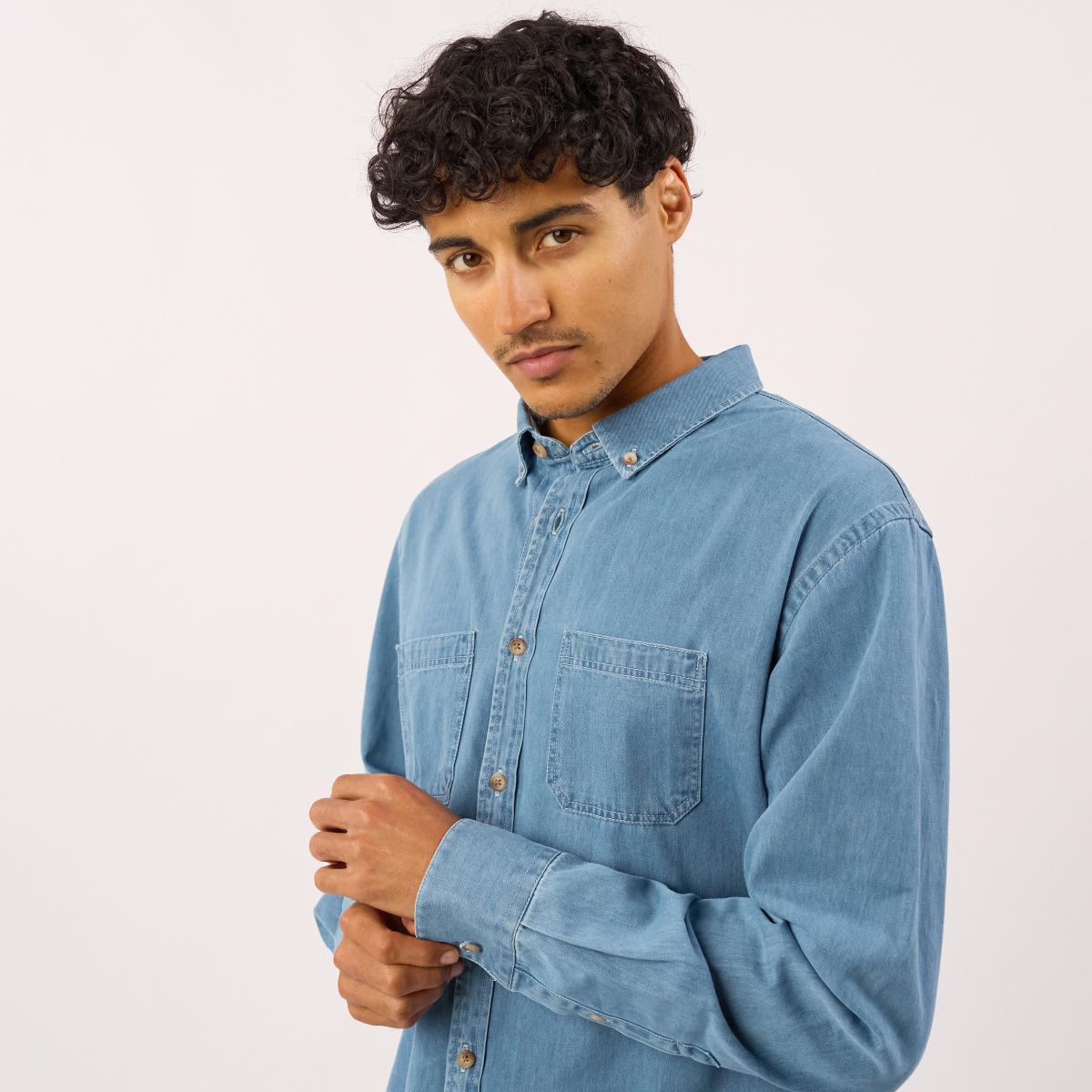 Chemise en denim - Bleu ciel