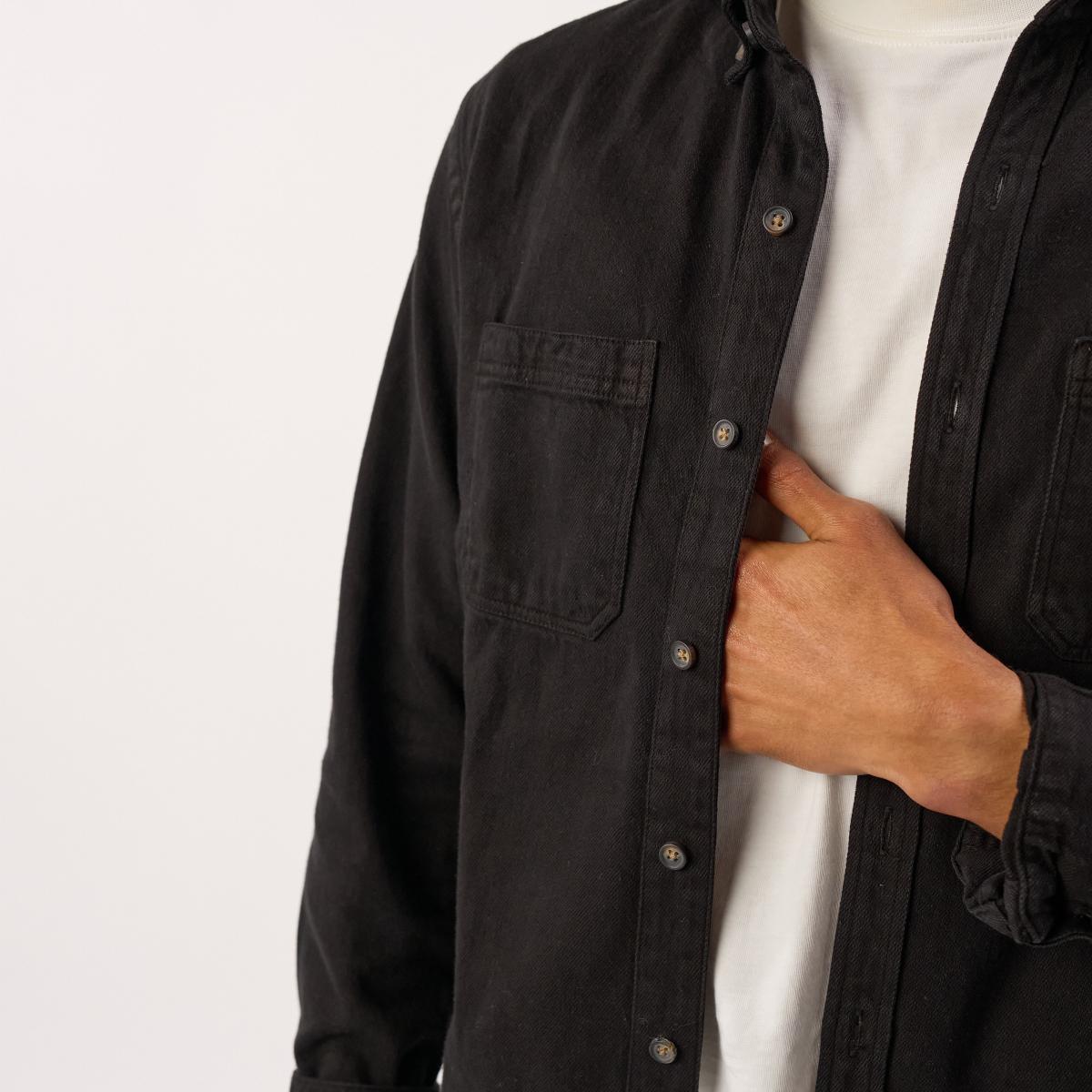 Chemise en denim - Noir