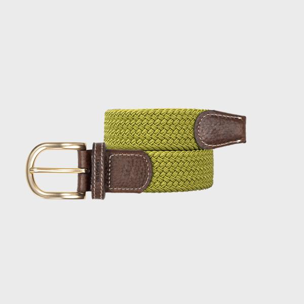 Ceinture femme tressée - Olive