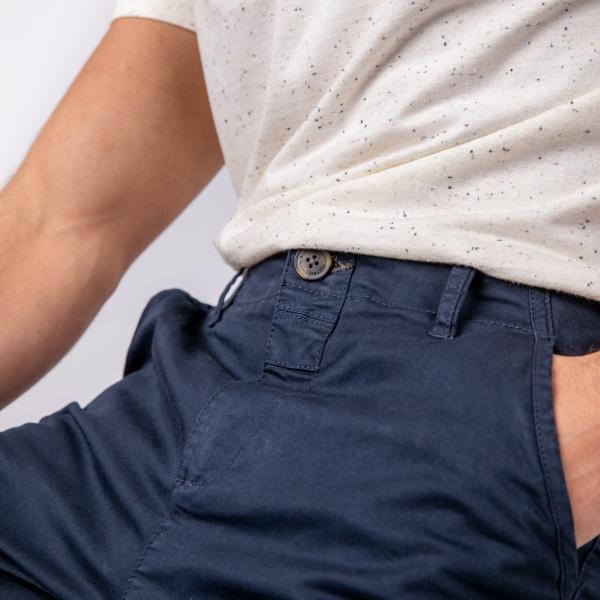 Pantalon chino - Marine - Bleu