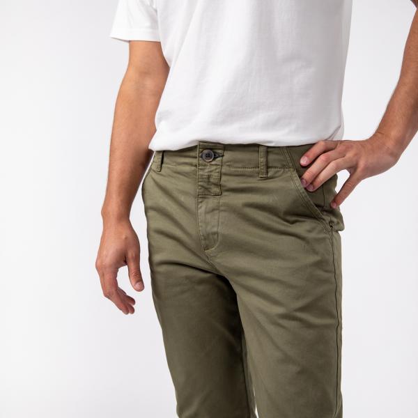 Pantalon chino - Kaki - Vert