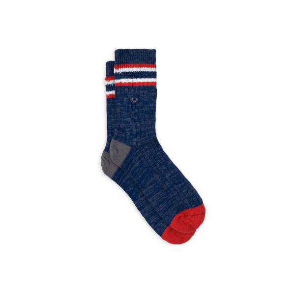 Chausettes en coton épais - St Andrews, bleu et rouge