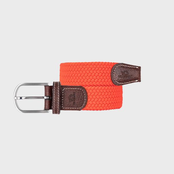 Ceinture tressée unie - Orange ercolano