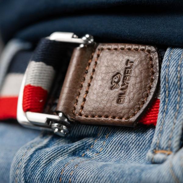 Ceinture sangle multicolore - Bleu, blanc et rouge