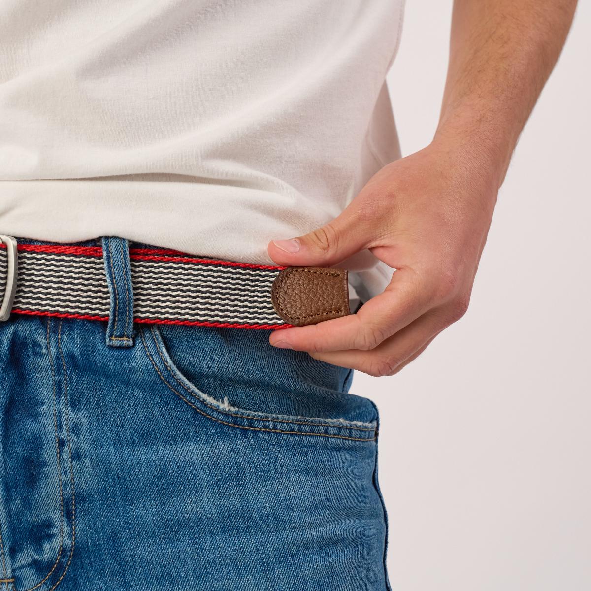 Ceinture sangle multicolore - Bleu et blanc
