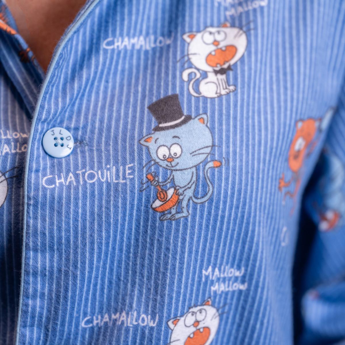Pyjama flannelle - Femme - Bleu