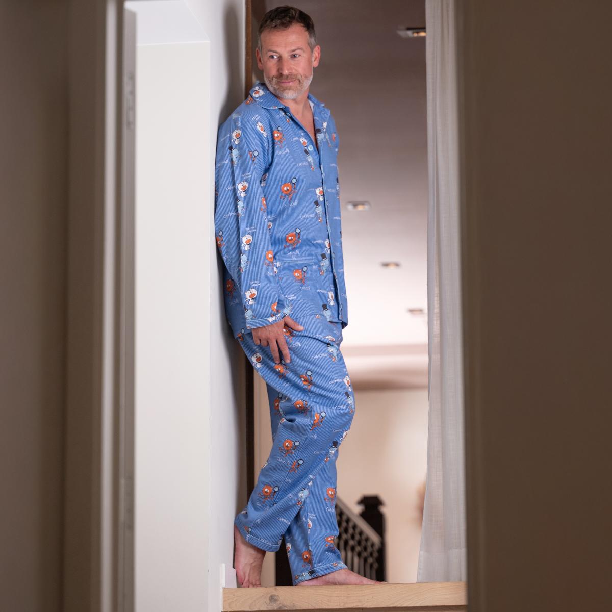 Pyjama flannelle - Homme - Bleu