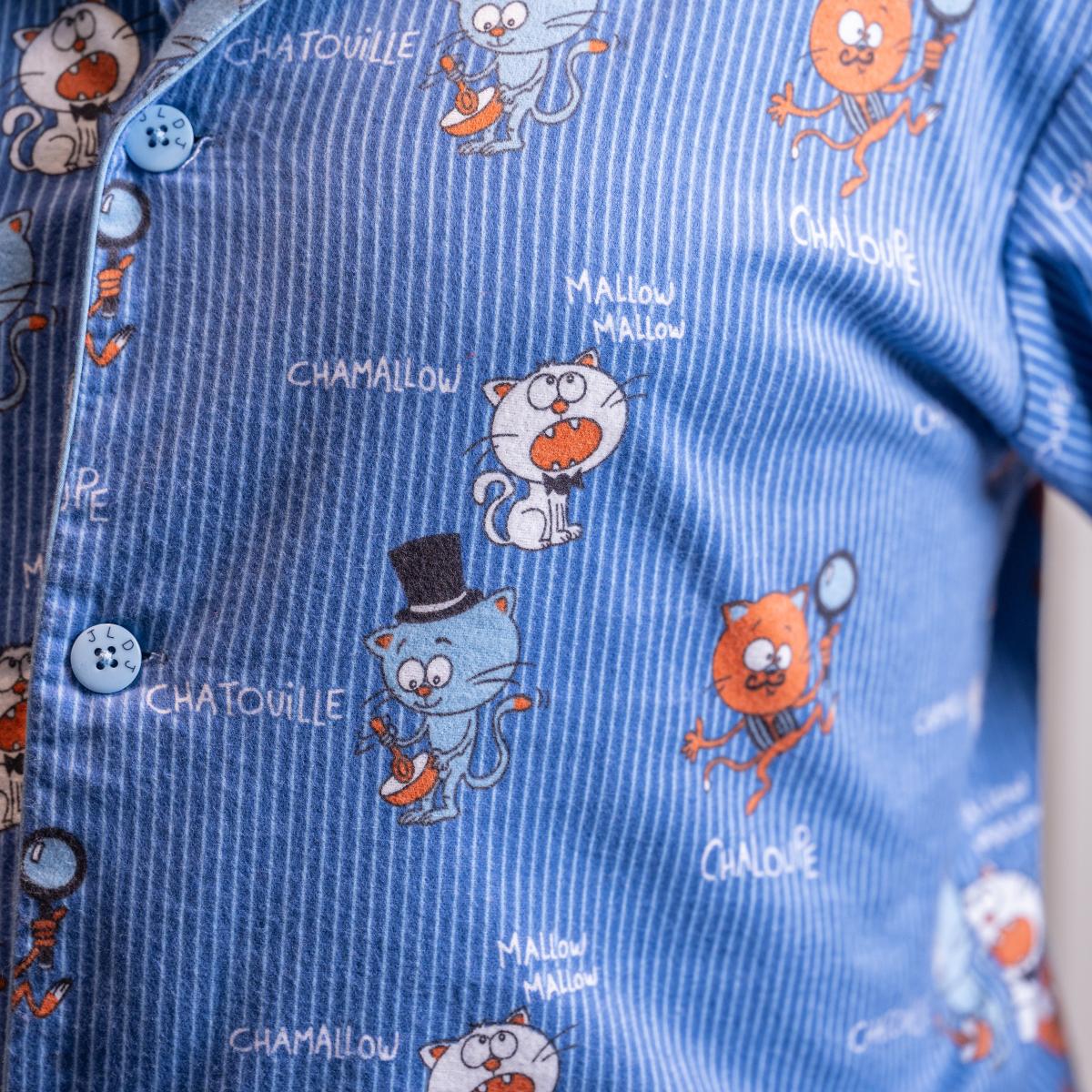 Pyjama flannelle - Homme - Bleu