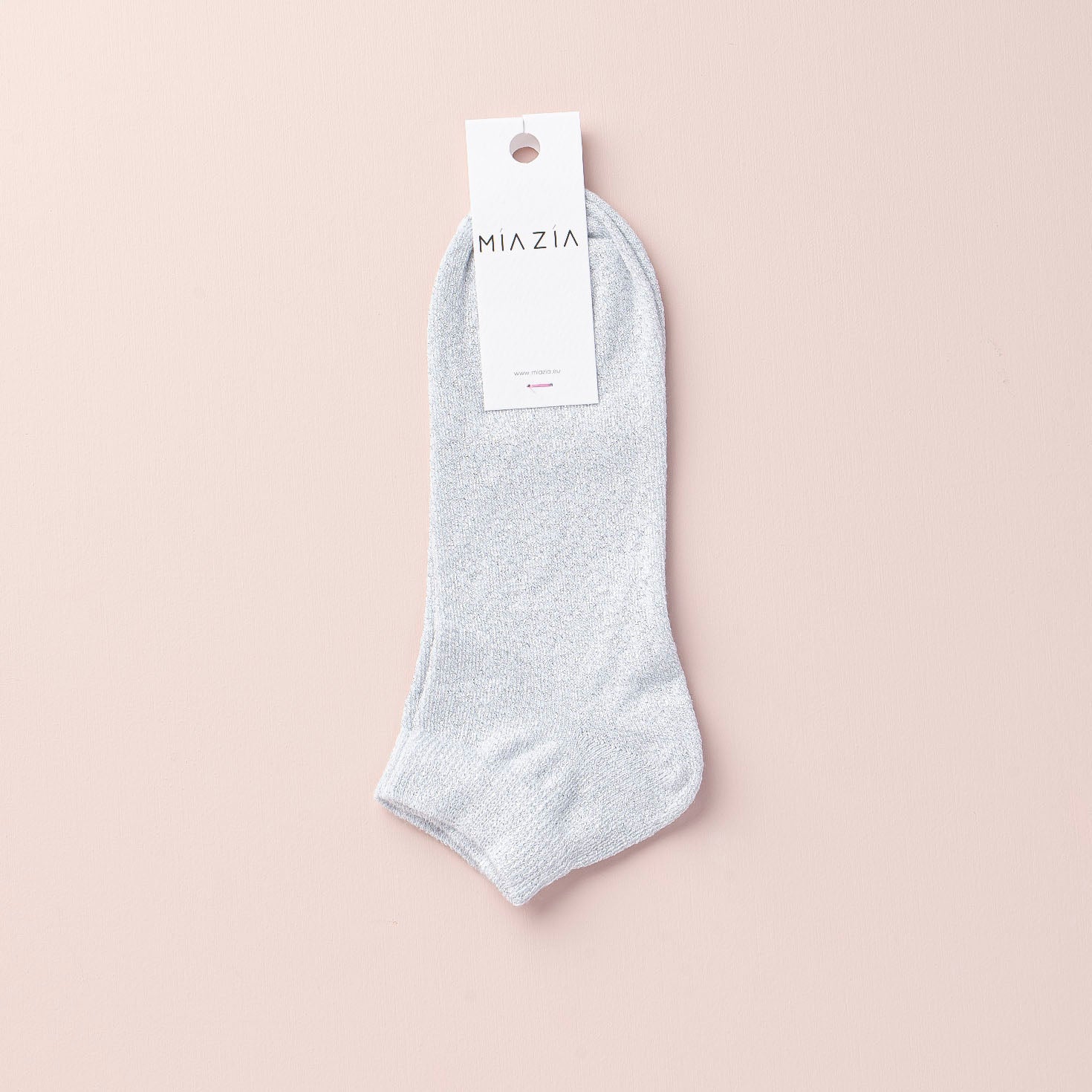 Mia Zia - Chaussettes Sneakers Light Grey  glitter
